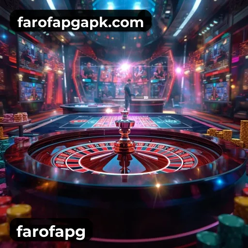 App farofapg para iOS e Android — interface mobile, login biométrico e PIX integrado